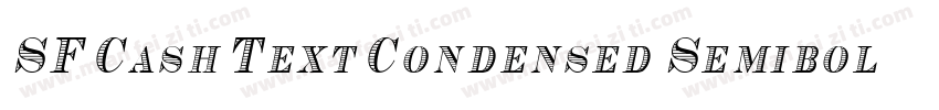 SF Cash Text Condensed Semibold字体转换